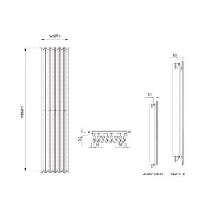 Valerio 1800 x 470mm White Vertical Designer Radiator - Image 4